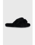 Ugg Вълнени пантофи в черно - Pepit.bg
