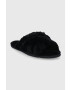 Ugg Вълнени пантофи в черно - Pepit.bg