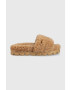 Ugg Вълнени пантофи W Cozetta Curly в кафяво - Pepit.bg