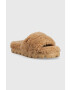 Ugg Вълнени пантофи W Cozetta Curly в кафяво - Pepit.bg