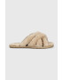 Ugg Вълнени пантофи W Scuffita Spotty в бежово - Pepit.bg