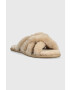 Ugg Вълнени пантофи W Scuffita Spotty в бежово - Pepit.bg