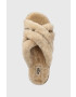 Ugg Вълнени пантофи W Scuffita Spotty в бежово - Pepit.bg