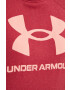 Under Armour Суичър 1356318 дамски в червено с принт - Pepit.bg