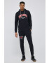 Under Armour Суичър 1370354 мъжка в черно с принт - Pepit.bg