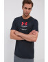 Under Armour Тениска мъжка в черно с принт - Pepit.bg