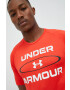 Under Armour Тениска за трениране Tech 2.0 в червено с принт - Pepit.bg