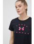 Under Armour Тениска за трениране Solid Logo Arch 1369864 в черно - Pepit.bg