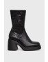 Vagabond Shoemakers Боти Brooke дамски в черно с висок ток - Pepit.bg
