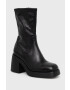 Vagabond Shoemakers Боти Brooke дамски в черно с висок ток - Pepit.bg