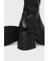 Vagabond Shoemakers Боти Brooke дамски в черно с висок ток - Pepit.bg