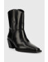 Vagabond Shoemakers Кожени боти Alina в черно с висок ток - Pepit.bg