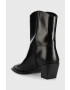 Vagabond Shoemakers Кожени боти Alina в черно с висок ток - Pepit.bg