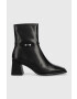 Vagabond Shoemakers Кожени боти Hedda в черно с висок ток - Pepit.bg