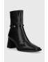 Vagabond Shoemakers Кожени боти Hedda в черно с висок ток - Pepit.bg