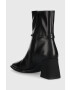Vagabond Shoemakers Кожени боти Hedda в черно с висок ток - Pepit.bg