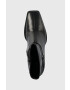 Vagabond Shoemakers Кожени боти Hedda в черно с висок ток - Pepit.bg