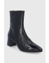 Vagabond Shoemakers Кожени боти дамски в черно с висок ток - Pepit.bg