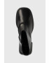 Vagabond Shoemakers Кожени боти Ansie в черно с висок ток - Pepit.bg