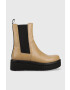 Vagabond Shoemakers Кожени боти челси Tara в бежово с платформа - Pepit.bg