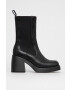 Vagabond Shoemakers Кожени боти челси дамски в черно с висок ток - Pepit.bg