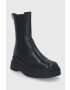 Vagabond Shoemakers Кожени боти челси дамски в черно с платформа - Pepit.bg