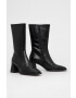 Vagabond Shoemakers Кожени боти дамски в черно с висок ток - Pepit.bg