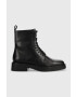 Vagabond Shoemakers Кожени боти Jillian в черно с висок ток - Pepit.bg