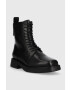 Vagabond Shoemakers Кожени боти Jillian в черно с равна подметка - Pepit.bg