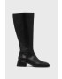Vagabond Shoemakers Кожени ботуши Blanca в черно с висок ток - Pepit.bg