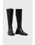 Vagabond Shoemakers Кожени ботуши Blanca в черно с висок ток - Pepit.bg