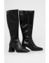 Vagabond Shoemakers Кожени ботуши дамски в черно с висок ток - Pepit.bg