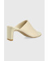 Vagabond Shoemakers Кожени чехли Luisa в бежово с висок ток - Pepit.bg