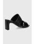 Vagabond Shoemakers Кожени чехли Luisa в черно с висок ток - Pepit.bg