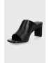 Vagabond Shoemakers Кожени чехли Luisa в черно с висок ток - Pepit.bg