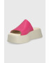 Vagabond Shoemakers Кожени чехли Courtney в лилаво с платформа - Pepit.bg