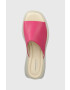 Vagabond Shoemakers Кожени чехли Courtney в лилаво с платформа - Pepit.bg