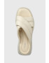Vagabond Shoemakers Кожени чехли Courtney в бежово с платформа - Pepit.bg