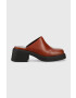 Vagabond Shoemakers Кожени чехли DORAH в кафяво с висок ток - Pepit.bg