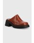 Vagabond Shoemakers Кожени чехли DORAH в кафяво с висок ток - Pepit.bg