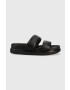 Vagabond Shoemakers Кожени чехли ERIN в черно с платформа - Pepit.bg