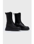 Vagabond Shoemakers Кожени кубинки Carla дамски в черно с платформа - Pepit.bg