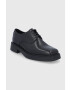 Vagabond Shoemakers Кожени половинки обувки дамски в черно с платформа - Pepit.bg