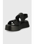 Vagabond Shoemakers Кожени сандали Courtney в черно с платформа - Pepit.bg