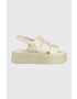 Vagabond Shoemakers Кожени сандали Courtney в бежово с платформа - Pepit.bg