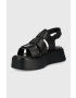 Vagabond Shoemakers Кожени сандали Courtney в черно с платформа - Pepit.bg