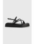 Vagabond Shoemakers Кожени сандали Evy в черно с платформа - Pepit.bg