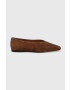 Vagabond Shoemakers Велурени балеринки Wioletta в кафяво - Pepit.bg