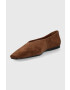 Vagabond Shoemakers Велурени балеринки Wioletta в кафяво - Pepit.bg
