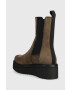 Vagabond Shoemakers Велурени боти челси Tara в зелено с платформа - Pepit.bg
